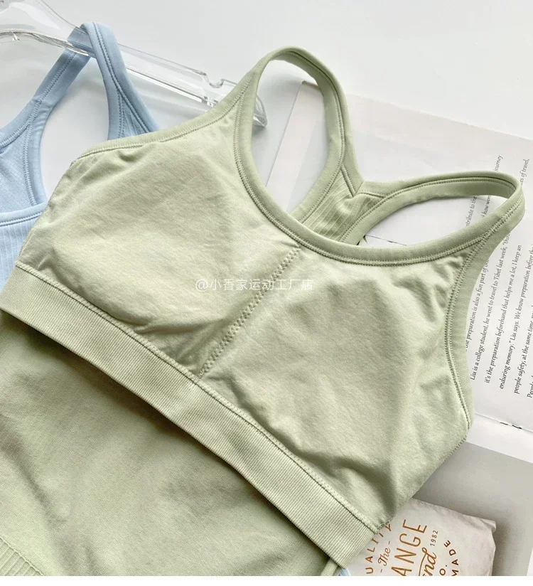 Lemon EBB Women's Yoga Tank Top Sports Jacket Shape Tank Top Running Gym Fitness Sleeveless Spring and Summer Bra with Chest Pad