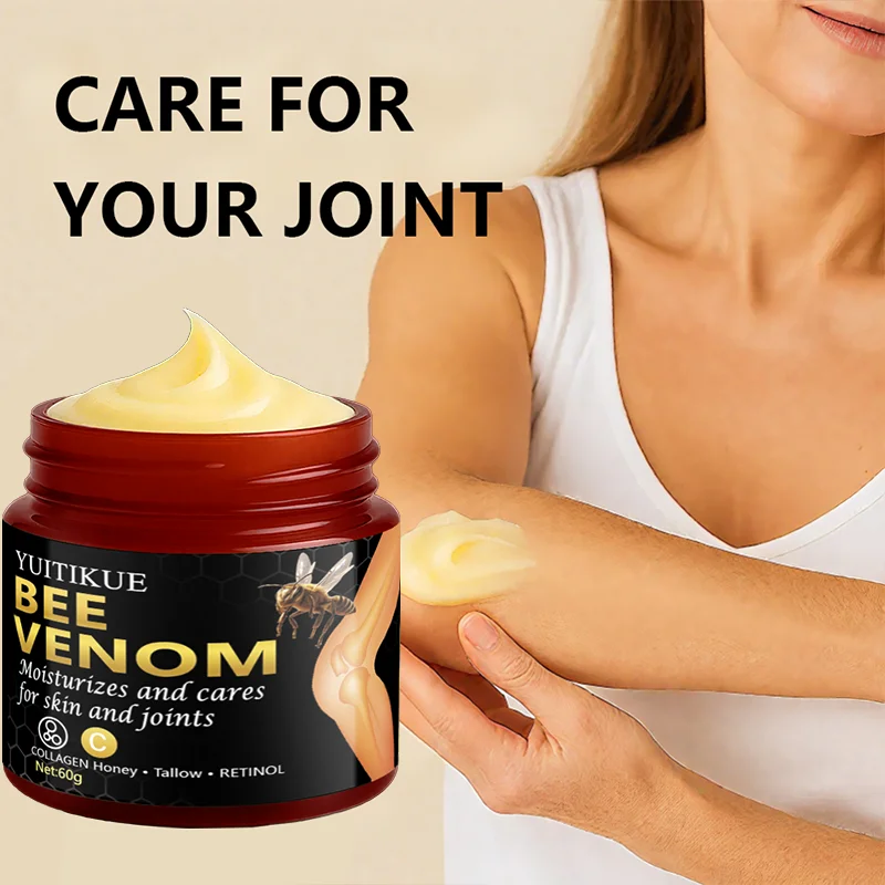 YUITIKUE Bee Venom Joint Cream - Moisturizes and cares for skin and joints. Rich in collagen, honey, tallow - retinol.
