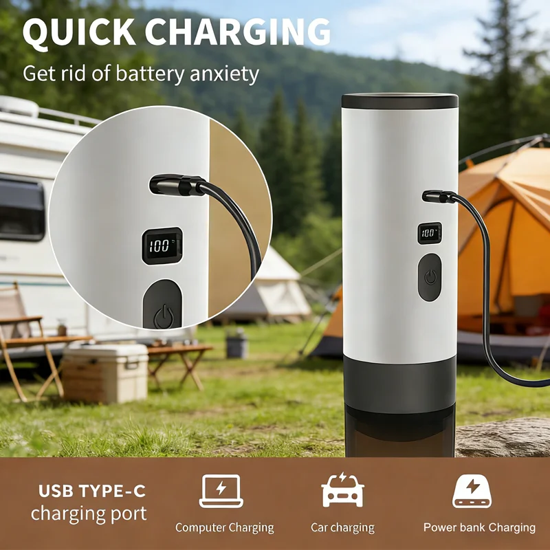 ماكينة قهوة اسبريسو كهربائية محمولة 3 في 1 للسيارة...