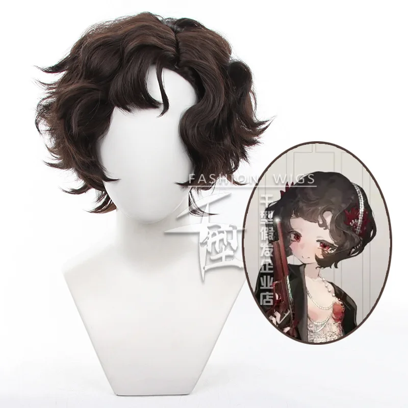 

Anime Reverse:1999 Schneider Cosplay Wig 30cm Short Curly Black Heat Resistant Synthetic Wigs +Wig Cap