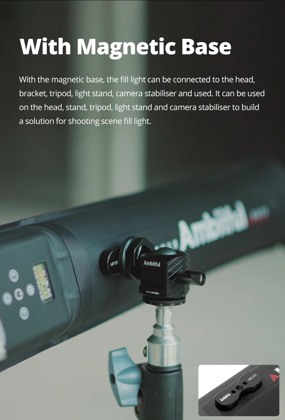 GC12 BI Gold Crow 12 Flexible Photography Lighting Air Light 2700K-6500K Portabl