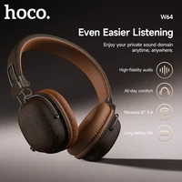 HOCO Retro Cuoio DELL'UNITÀ di elaborazione Senza Fili Bluetooth 5.4 Cuffie 40 MILLIMETRI Bassi Profondi Altoparlante Musica Sport HiFi Audio Auricolari Moda Over-Ear 1