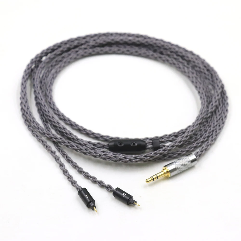 

New 0 .78mm 2pin Cable Replacement Earphone Upgrade Cables Silver Plated Handmade Weave Cord For Ue18 Jh13 16 Um3x TFZ KZ