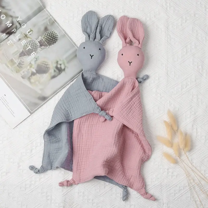 Baby Cotton Muslin Comforter Blanket Newborn Sleeping Dolls Kids Fashion Sleep Toy