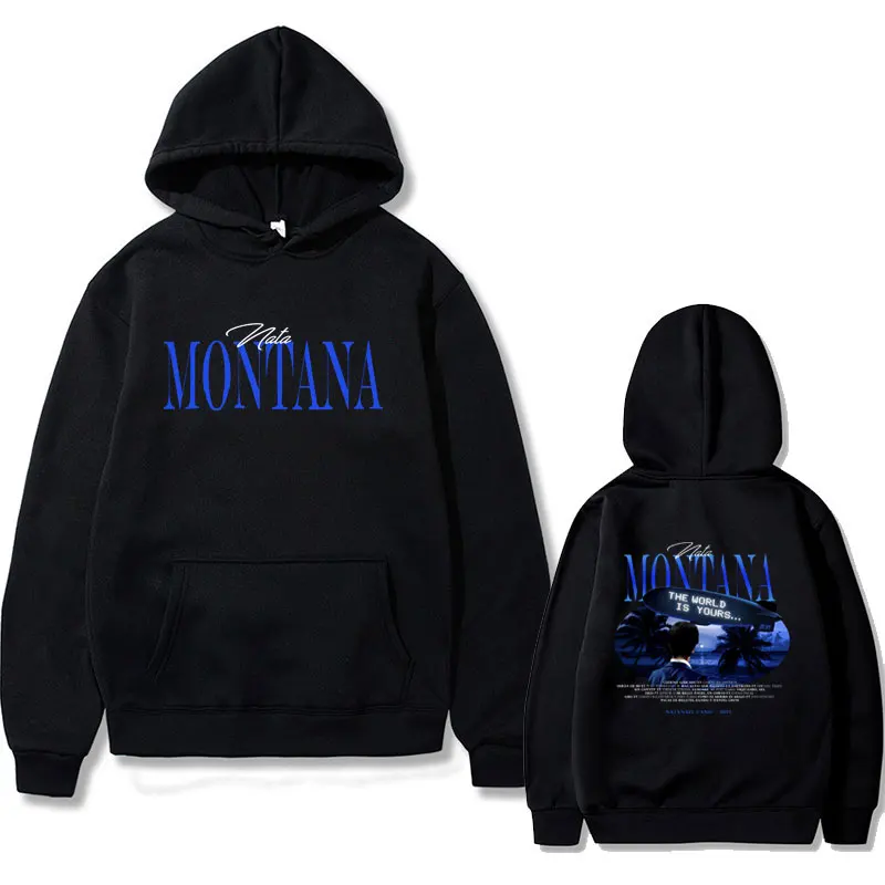 Natanael Cano Nata Montana The World Is Yours Graphic Print Hoodie Unisex Hip Hop Vintage Pullover Men Women Oversized Hoodies