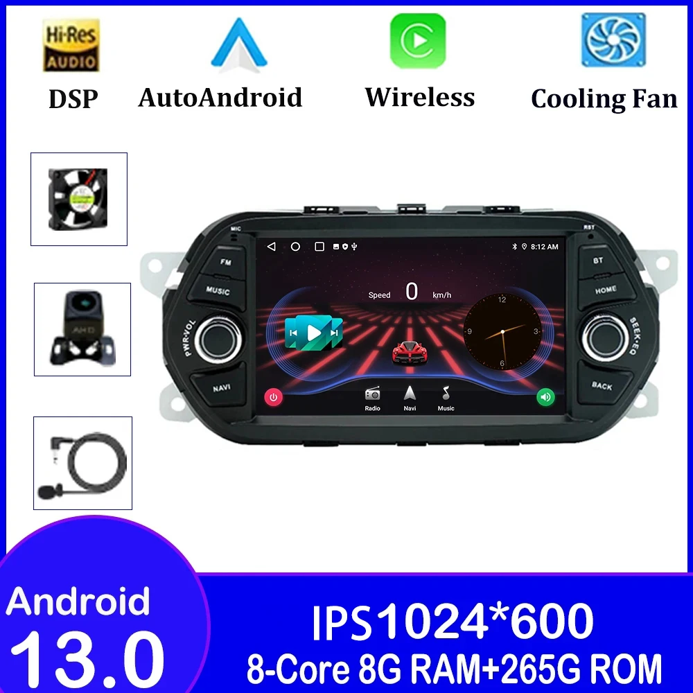

For FIAT TIPO EGEA 2015 2016 2017 Android Auto Carplay 7Inch Car Radio GPS 7850 RDS 4G DSP BT AI 360 2Din Car Multimedia Player