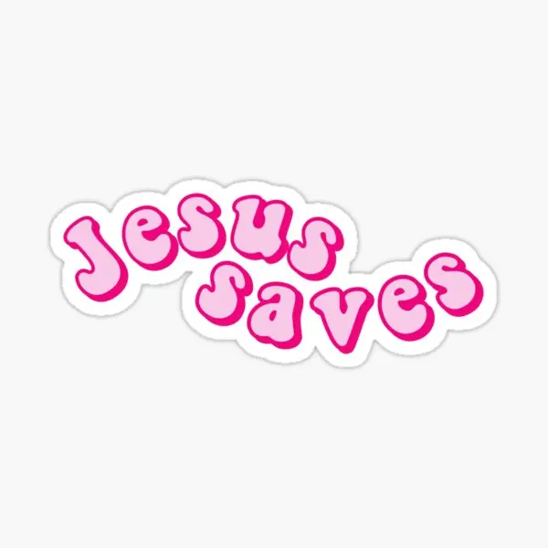 

Jesus Saves 5PCS Stickers for Print Laptop Home Wall Bumper Background Stickers Window Anime Water Bottles Decorations Funny