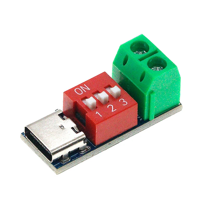 5-20V PD 고속 충전 테스트 보드 조정 가능한 PD 트리거 보드 모듈 USB Type-C 100W 전압 커넥터 전원 공급 장치 액세서리