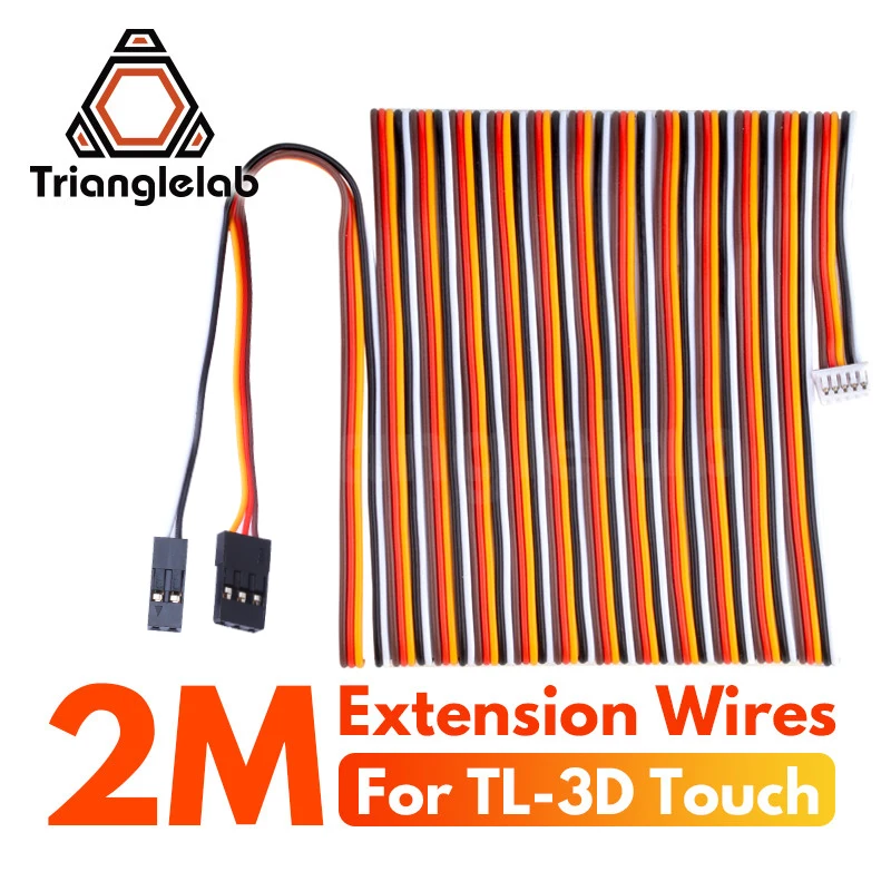 Trianglelab NEW 3D Printer 3D TOUCH 2Meter Extension wires TL-touch auto bed leveling sensor Extension wires for ender3 CR10 r trianglelab m8 inductive proximity sensor dc5v 3 wire 2mm for 3d printer z probe auto bed leveling cr10 ender3