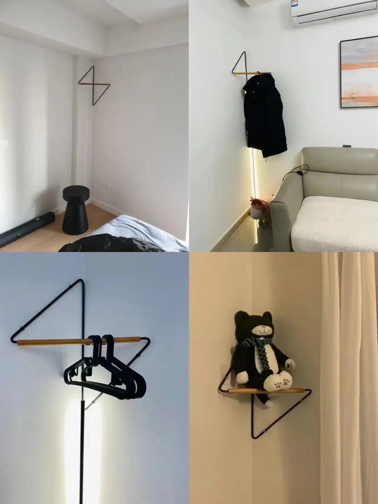 Corner Hanger Minimalist Design Designer Clothes Rack Coat Decorative Wall Bathroom Furniture Creative