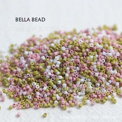 Handmade Matte Antique Macaron Glass Beads for DIY French Embroidery (Retro color)
