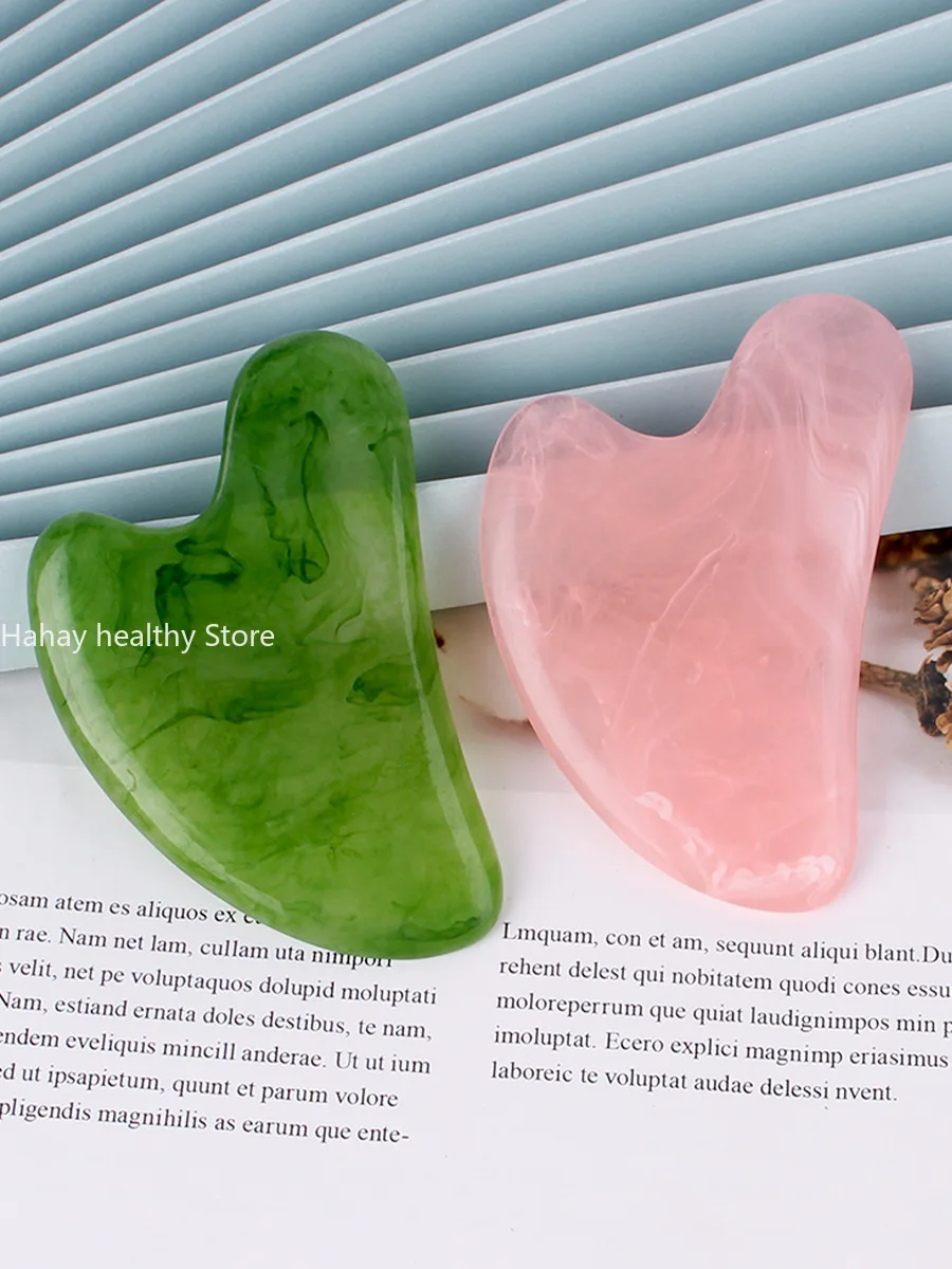 Jade Gua Sha Massage Board for Face Neck Back Body