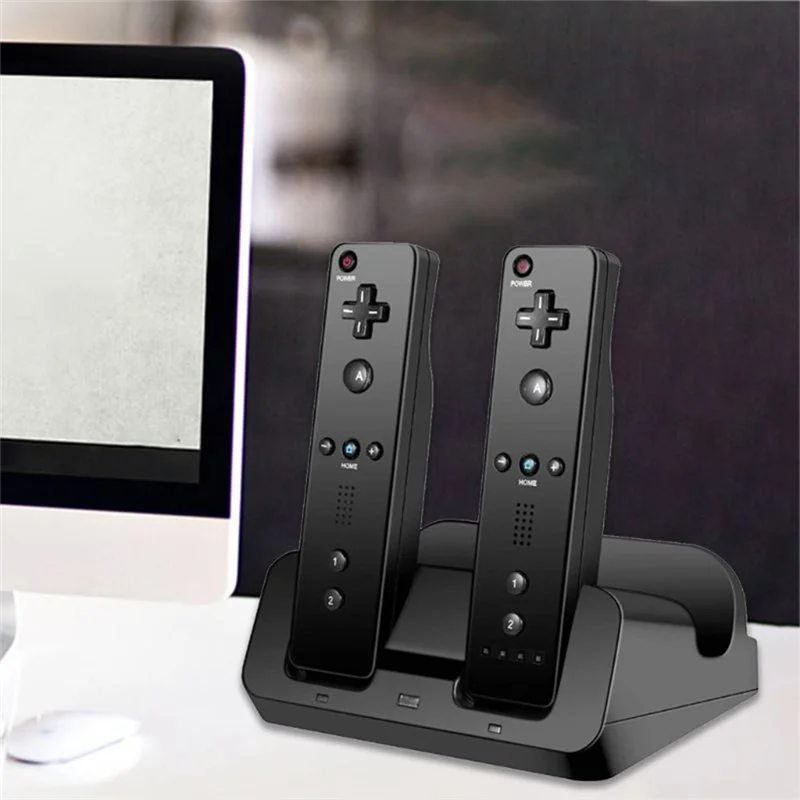 Smart Charging Station Dock Stand Charger for Wii U Gamepad Remote Controller A9LC(White) HOT
