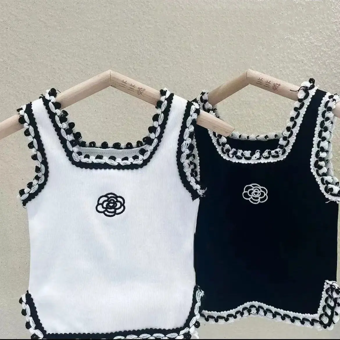 2023 summer new cotton Girls vest childrens suspenders girl sleeveless top baby bottoming shirt tops - Image 2