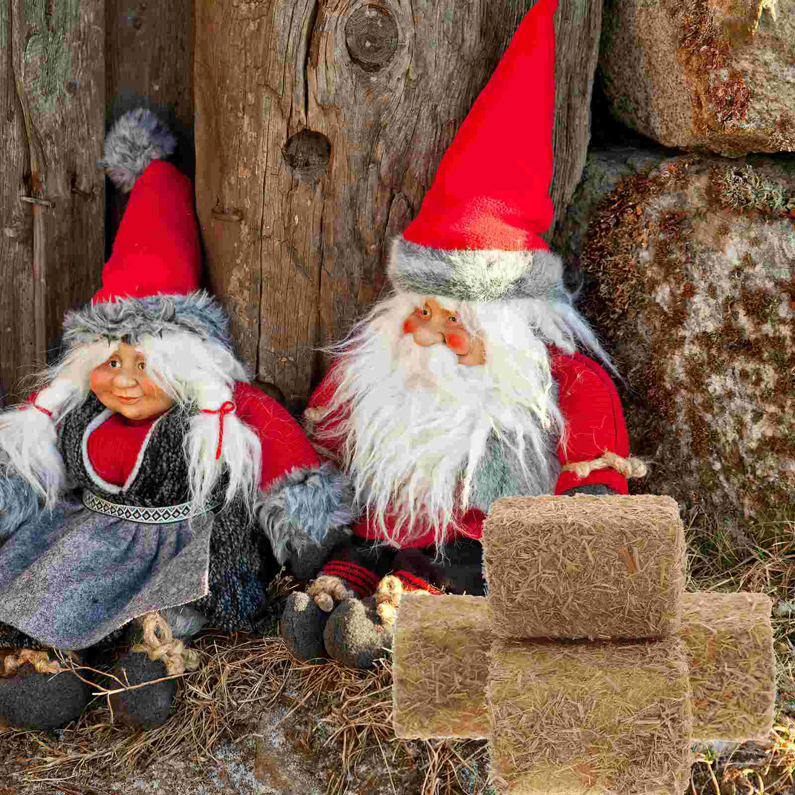 4pcs Miniature Bales Figurine Decorative Straw Bale Ornament Mini Haystack Decoration Dollhouse Farm Accessories Western Prop