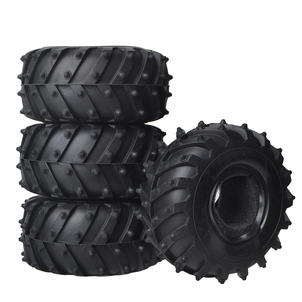Détail de la bande de roulement des pneus RC 1/10 en caoutchouc pour Monster Beetle.