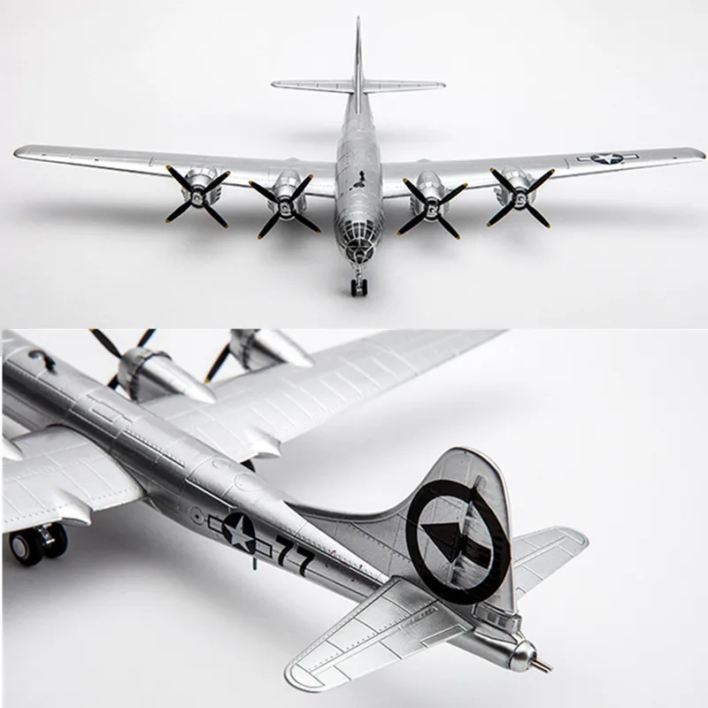 Model 1:144 Scale American B-29 Super Flying Fortress Four-engine Heavy-Duty Propeller Bomber With Little Boy/Fat Man Collection