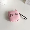 Cute Cat Earbuds Case – Silicone Protective Cover with Keychain for Galaxy Buds - Image 2