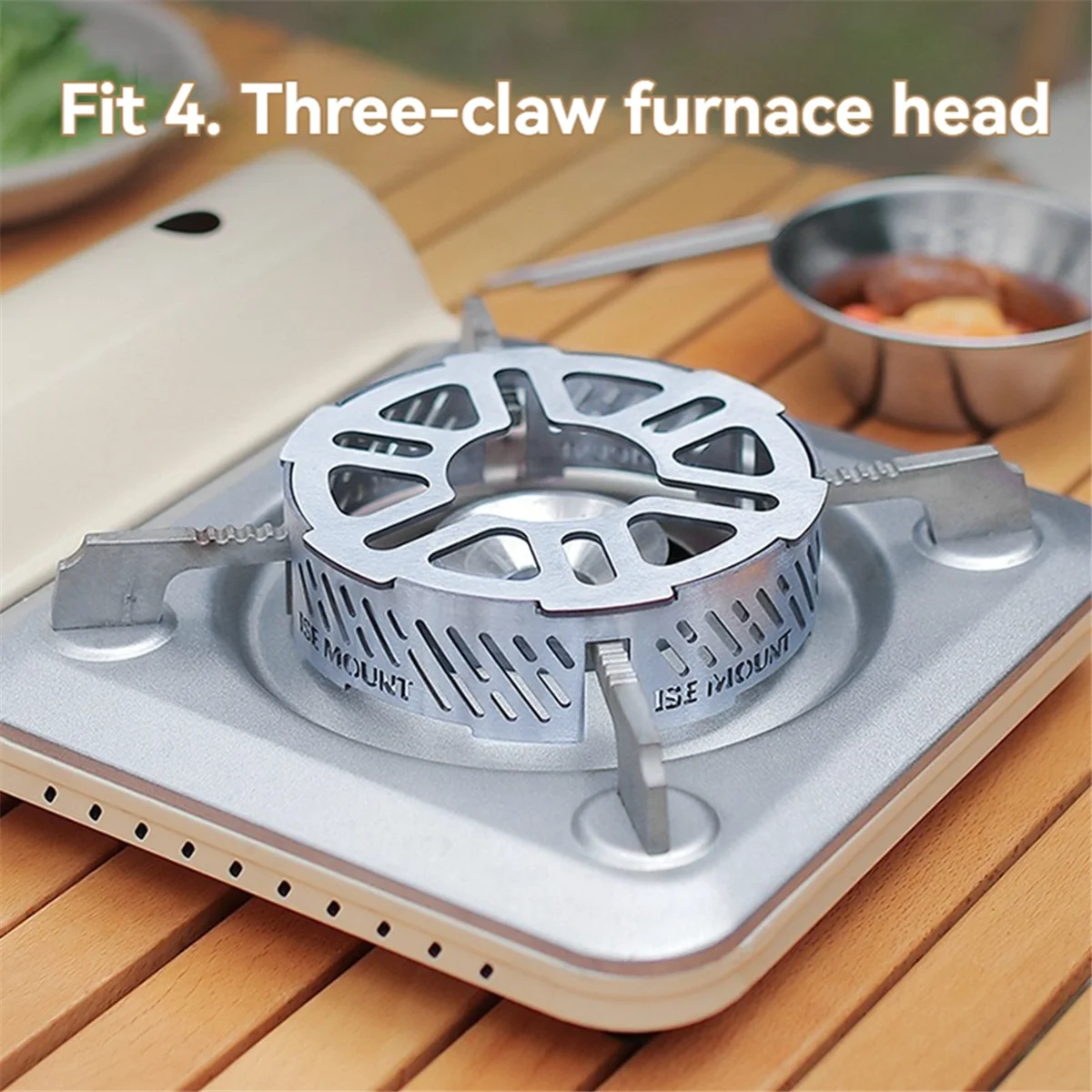 BAAU Windproof Screen Stainless Steel Cassette Stove Windproof Ring High-Temperature Resistant Camping Picnic Cooking Part