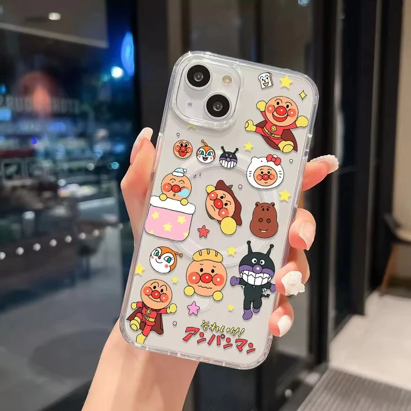 Anime Anpanma Soft Transparent Magsafe Magnetic Phone Case