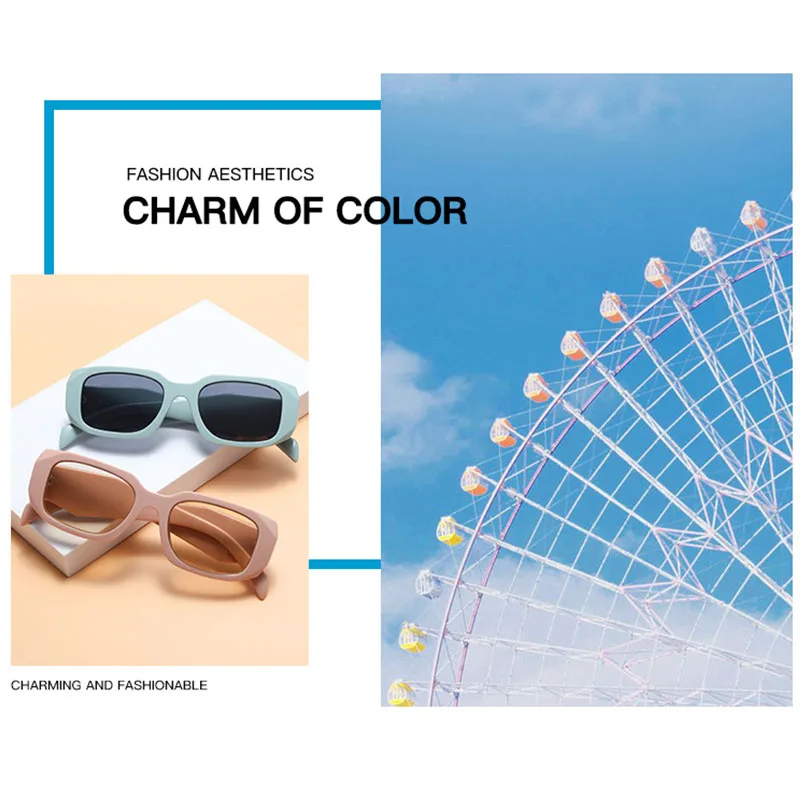 

New Square Sunglasses Woman Fashion Black Small Frame Eyeglasses Vintage Sun Glasses Female Shades Gradient Oculos De Sol