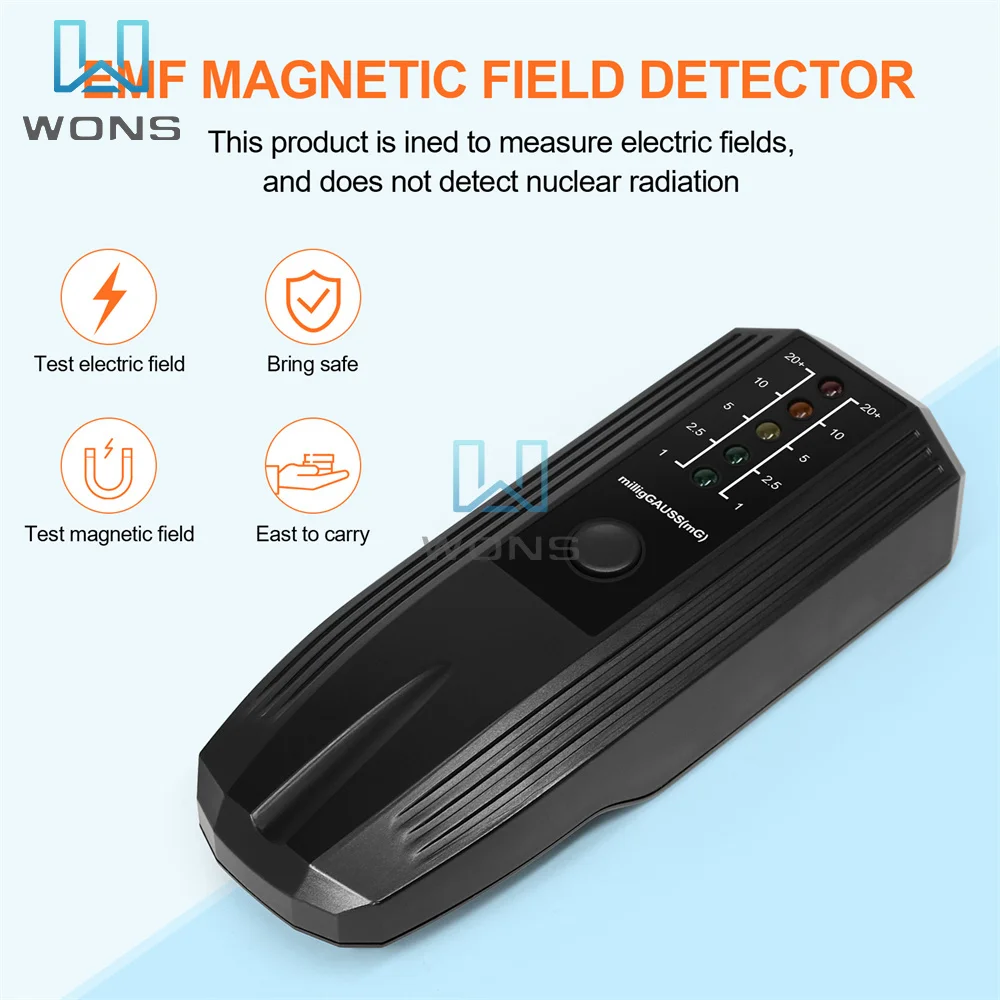 New Digital Electromagnetic Radiation Detector LED EMF Meter Magnetic Field Detector Ghost Hunting Paranormal Equipment Tester 2