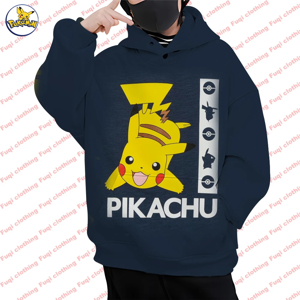 

2023 Cute Pokemon Hoodie Boys' Sweatshirt Winter Cartoon Top Fashion Sports Children's Pokemon Hoodie