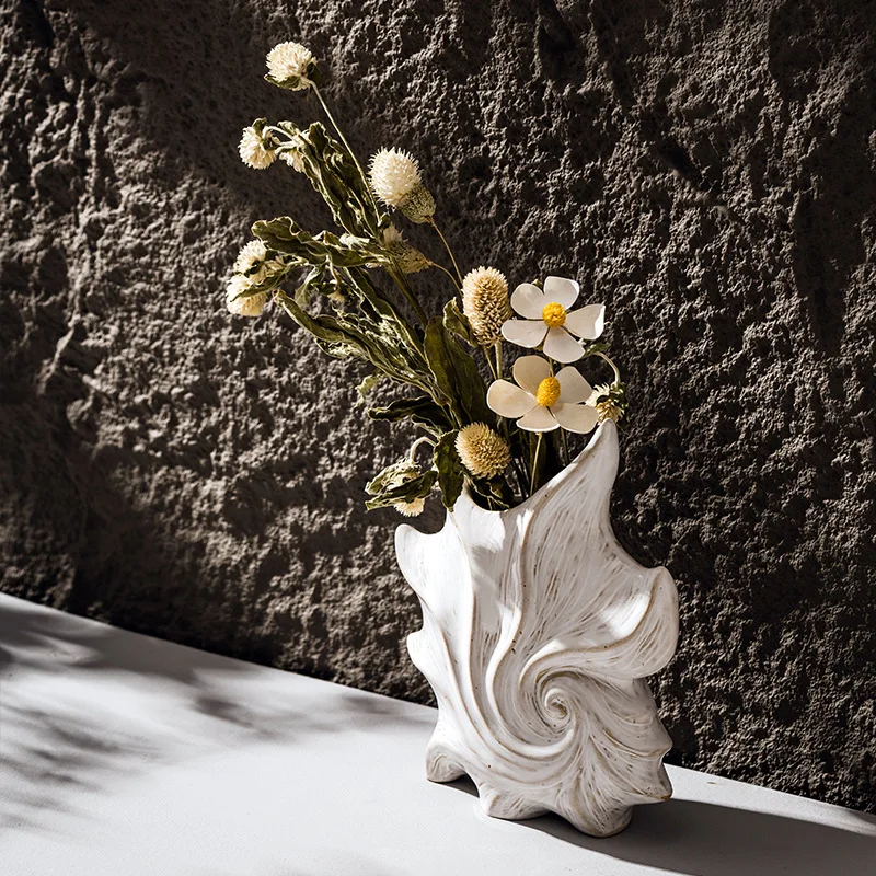CAPIRON Ceramic Conch Vase Modern Minimalist Home Design Ornaments Mantel Bookshelf Living Room Desktop Decoration Accessories 3