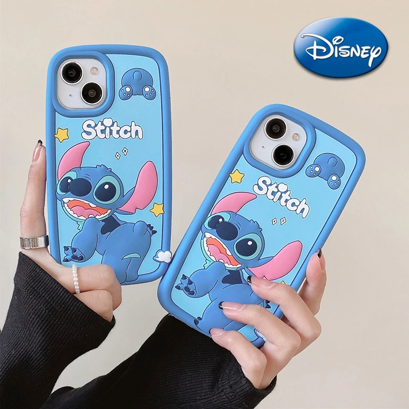 

Disney Stitch IPhone 15 11 12 13 14ProMax Upturned Buttock Cartoon Figure Soft Shell Apple Phone Case Protective Cover Anti-fall