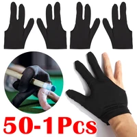 50-1PC Snooker Billiard Glove Universal Gloves Three Finger Smooth Biliardo Guanti Accessories Men Women Unisex Fingerless Glove