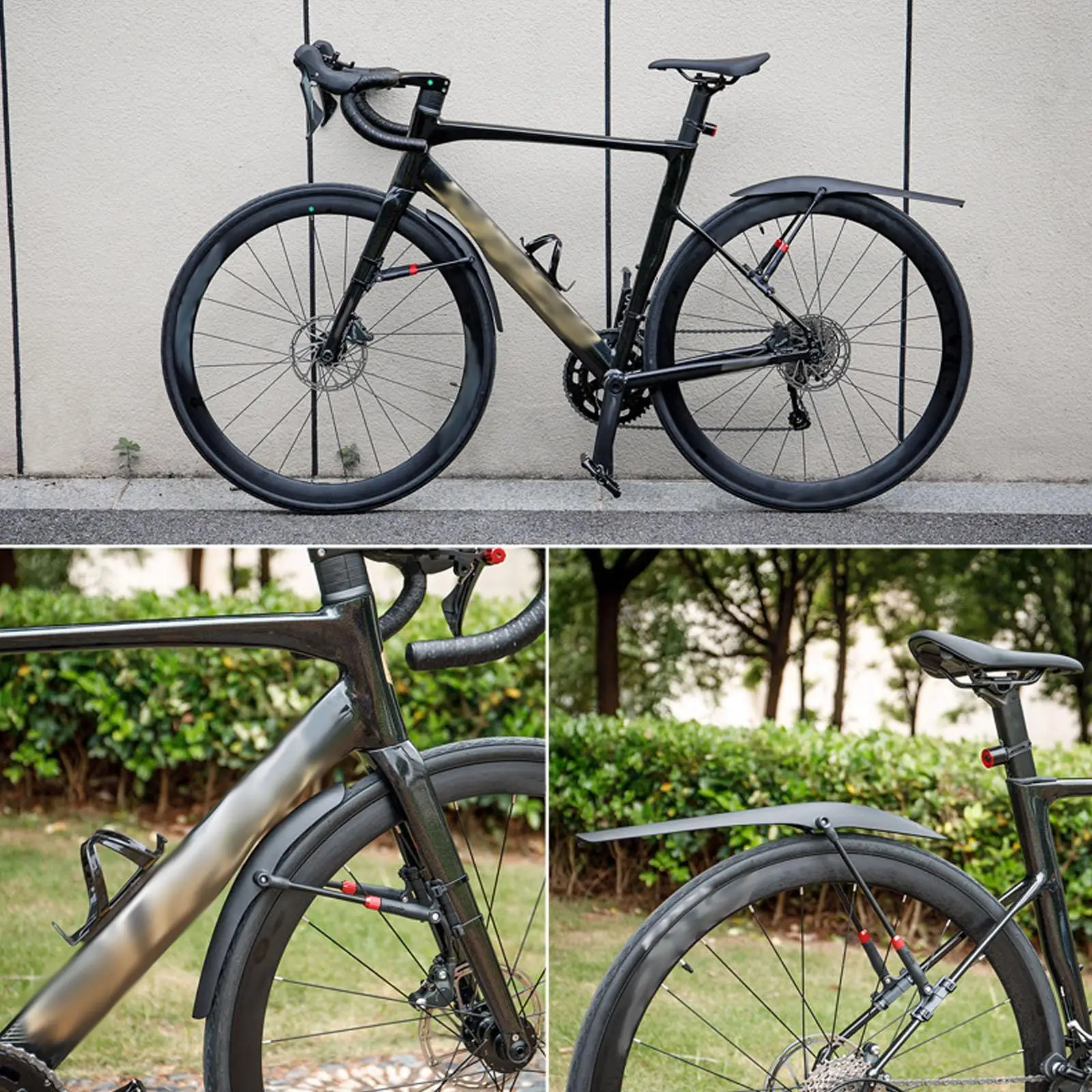 Road Bike Front Rear Fenders Wheel Protection Spare Parts Bicycle Mud Guards for Riding Fittings Accessories Road Bikes Outdoor Road Bike Front Rear Fenders Wheel Protection Spare Parts Bicycle Mud Guards for Riding Fittings Accessories Road Bikes Outdoor