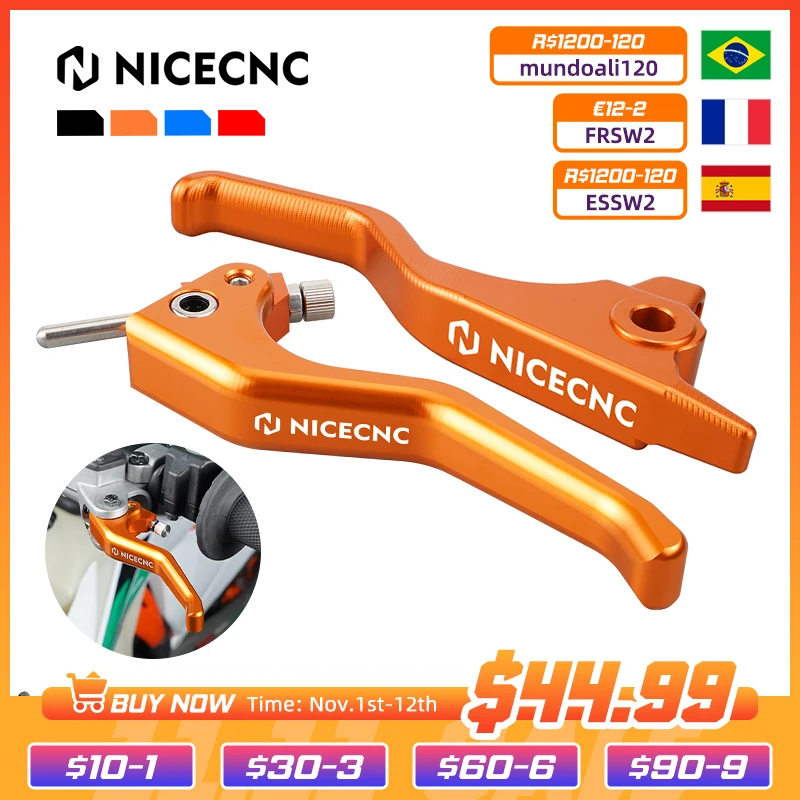 Nicecnc Shorty Leva Frizione E Leva Freno Per Ktm Exc 300 Exc 250 Sx 125 Sx 200 Exc-F 350 Sx-F 400 450 500 Xc Xc-F Xcw 2014-2023
