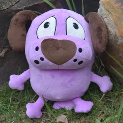 Kawaii Fluffy Purple Dog Plush Toy - Cartoon Animal Birthday Gift Plushie - 25cm