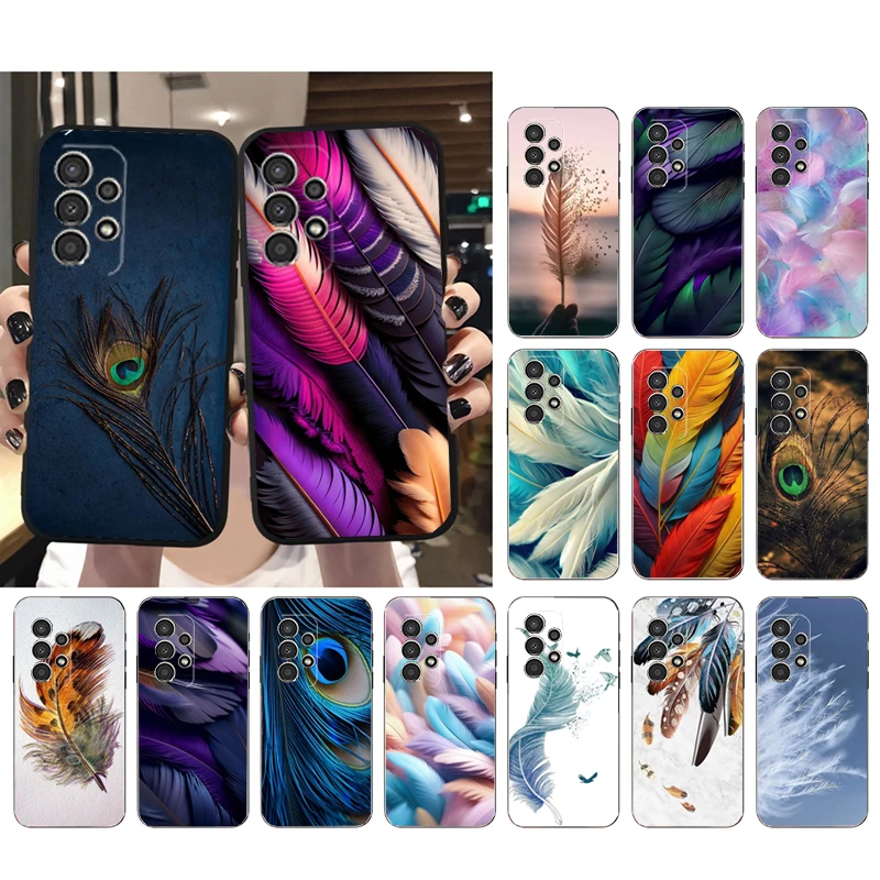 

Feather Phone Case For Samsung Galaxy A52S A04S A21S A33 A23 A13 A14 A32 A52 A53 A54 A51 A71 M51