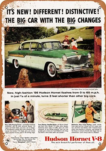 

Metal Sign - 1956 Hudson Hornet - Vintage Look Wall Decor for Cafe Bar Pub Home Beer Decoration Crafts