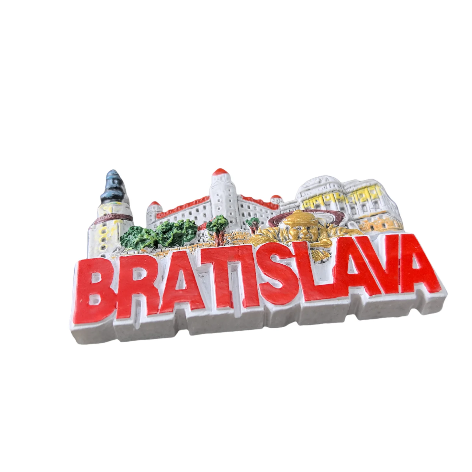 Bratislava Slovakia 3D Fridge Magnet Souvenir Gift,Resin Handmade Bratislava Refrigerator Magnet Home Decoration Collection