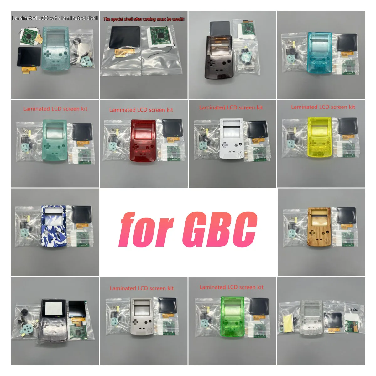 26-ips-pre-laminated-lcd-screen-kits-with-housing-shell-for-gameboy-color-gbc-high-brightness-ips-dot-to-dot-display-screen