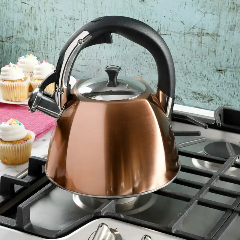 

2.5 Quart Stainless Steel Tea Kettle in Copper
