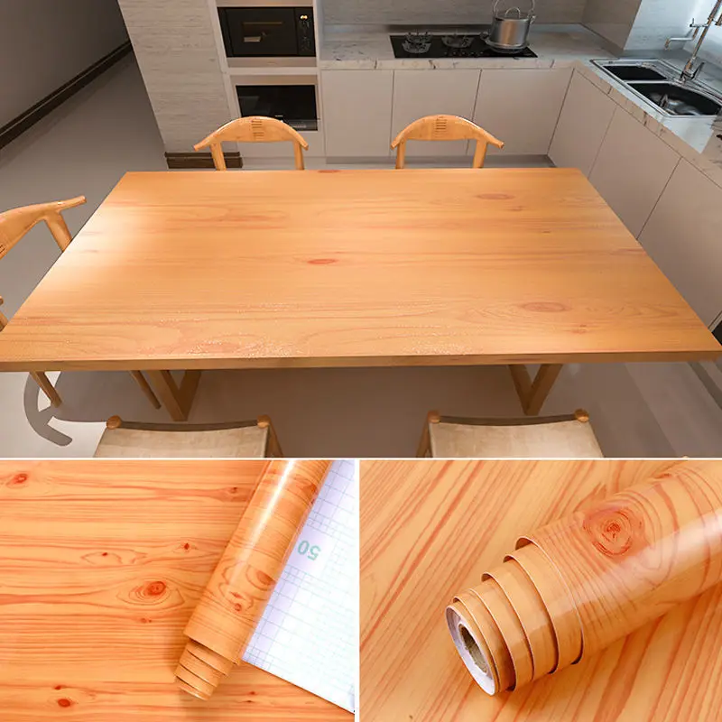 Wood Pattern Vinyl Contact Paper Renovation Kitchen Cabinets Wall Sticker Home Decor DIY PVC Self Adhesive Waterproof Wallpapers 6