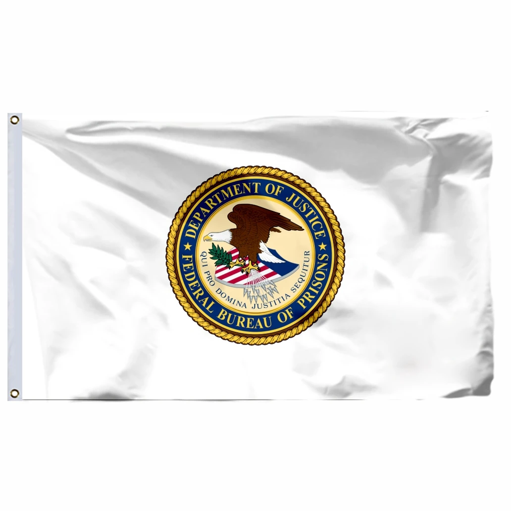 

USA United States Federal Bureau Prisons Flag 90x150cm 3x5ft US Flags and 21x14cm Banners