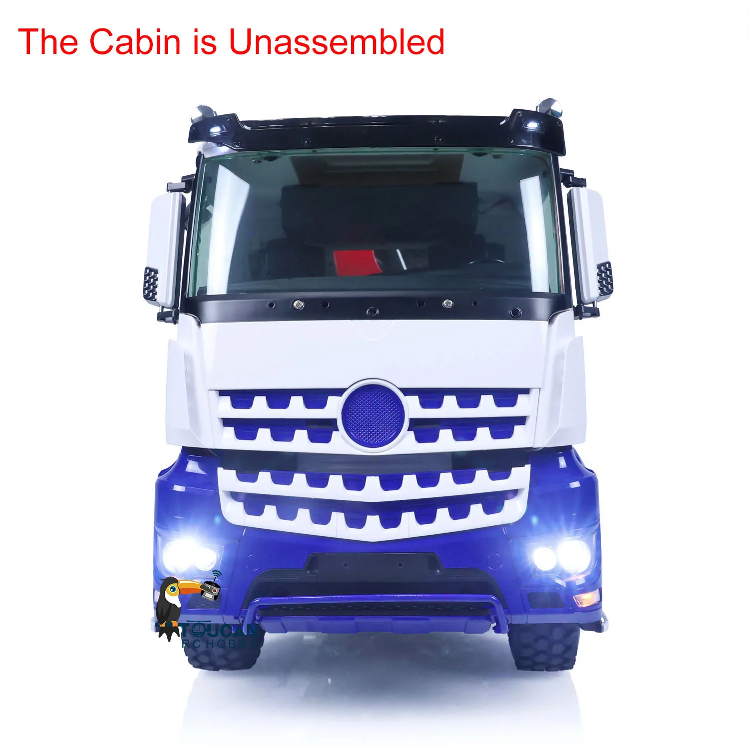 8X8 LESU 1/14 Scale RC Hydraulic Dump Truck Tipper Kit Cabin Finished Crane Car Remote Control Dumper Vehicle Light Sound Set 4