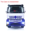 8X8 LESU 1/14 Scale RC Hydraulic Dump Truck Tipper Kit Cabin Finished Crane Car Remote Control Dumper Vehicle Light Sound Set 4