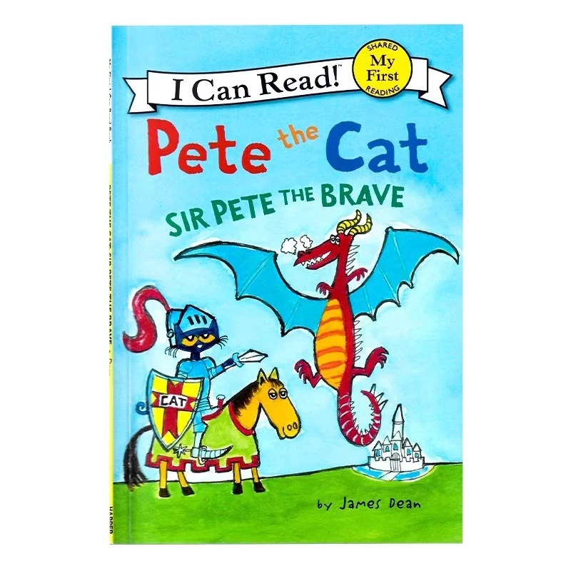 

Pete the Cat: Sir Pete the Brave (My First I Can Read), для детей в возрасте 2, 3, 4, 5, 6, книга на английском языке, книги с картинками 9780062404213