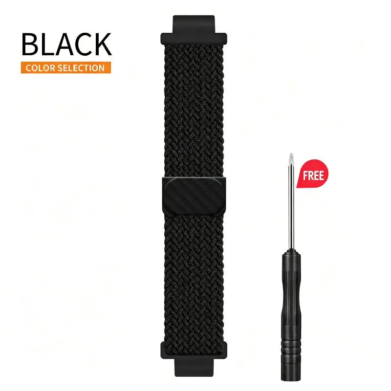 Magnetic Woven Elastic Buckle Nylon Strap for Children's Phone Watch