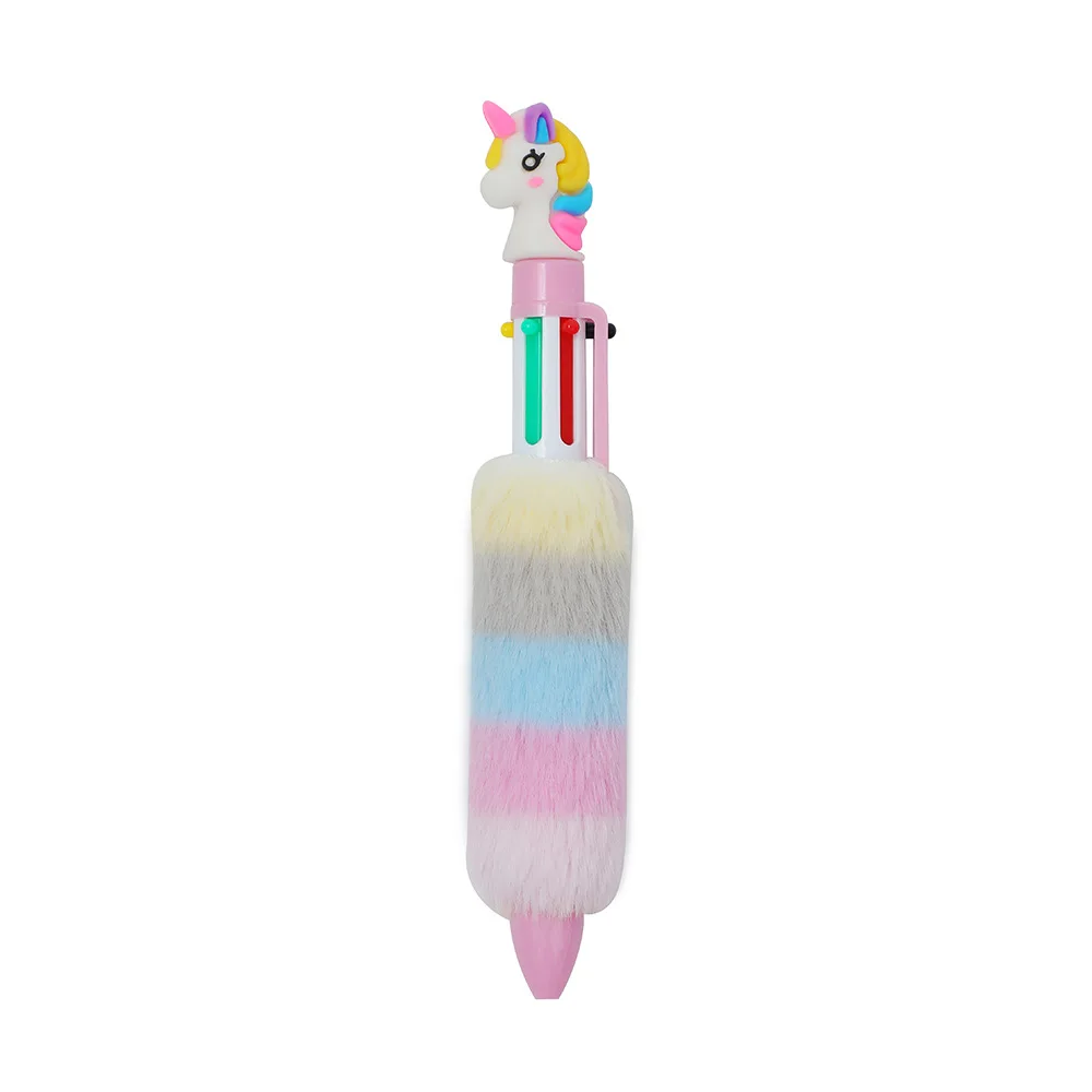 Kawaii Cartoon Mond Plüsch Einhorn 6-Farben-Gelstift Student Love Multifunktionsmarker 0,05 mm Kugelschreiber Kinder Festival Belohnungsgeschenke – Detail 15