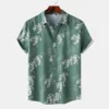 Men's Casual Fashion Hawaiian Beach Vacation Printed Short Sleeve Shirt Summer Loose Beach Oversize Top Men's Shirts For Boys 4
