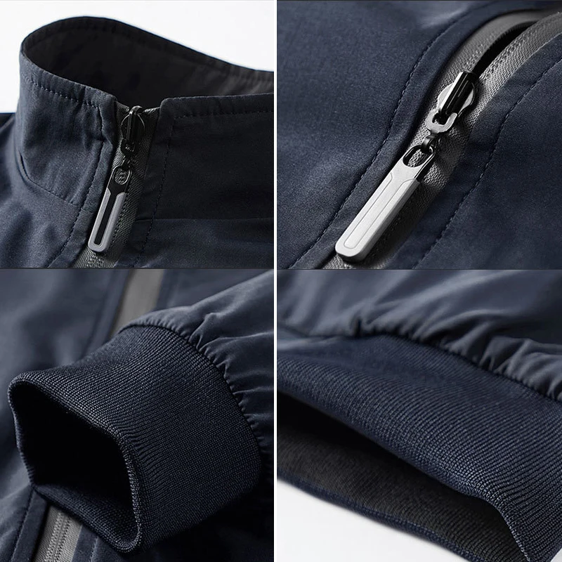 Two Sides Jackets Men Baseball Jacket Autumn Winter Thick Jacket Coat Male Fashion Casual Slim Fit Coats Double Sided