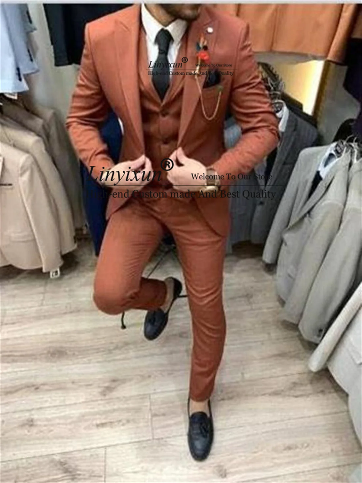 

Latest Designs Wedding Men Suits 2 Pieces Jacket Pants Set Groom Tuxedos Formal Business Male Prom Blazers terno masculino