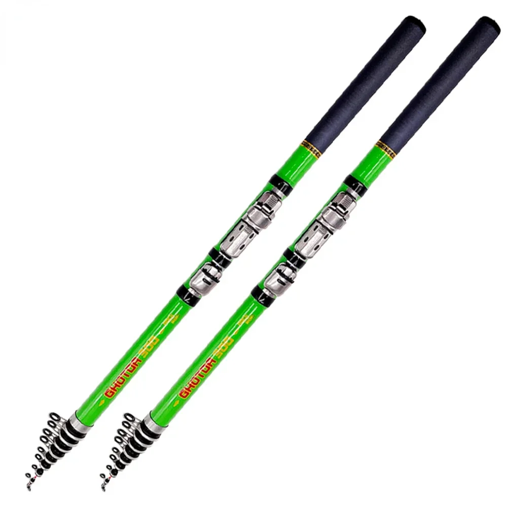 GHOTDA Rock Fishing Rod Carbon Fiber Telescopic Spinning Fishing Rods 1.5m -3.0m Reservoir Pond Rock/ Beach Mini Fishing Poles