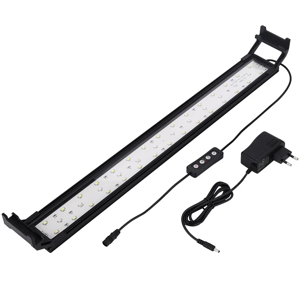 Full Spectrum Planted Aquarium LED Lighting 20-63cm 110V-240V External Controller, With Extendable Brackets, Fish Tank Light